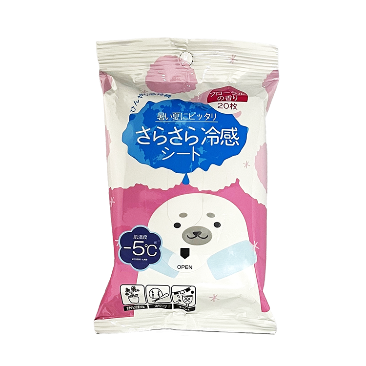 さらさら冷感シート20枚 フローラル